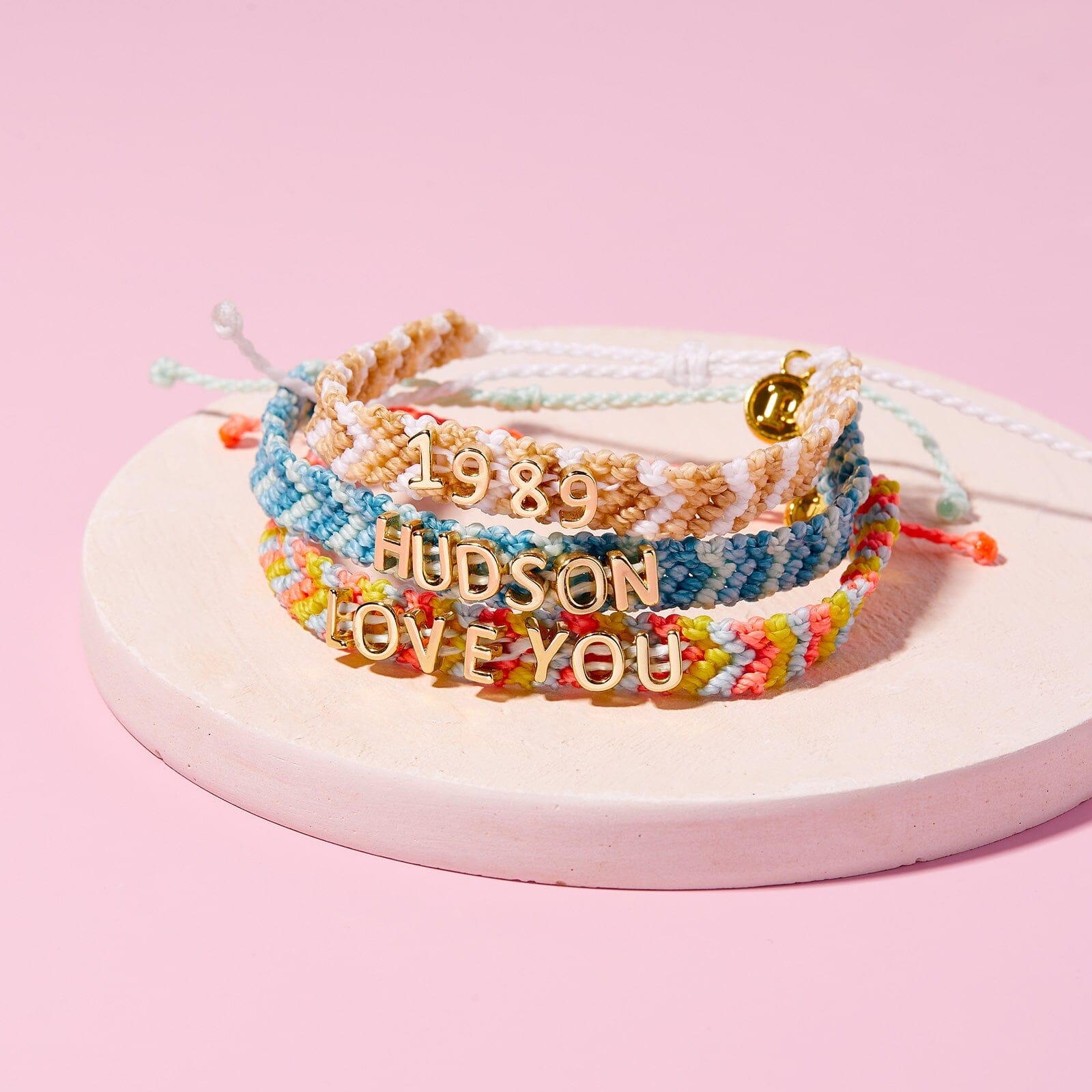 Watermelon Woven Chevron Bracelet - Image 4
