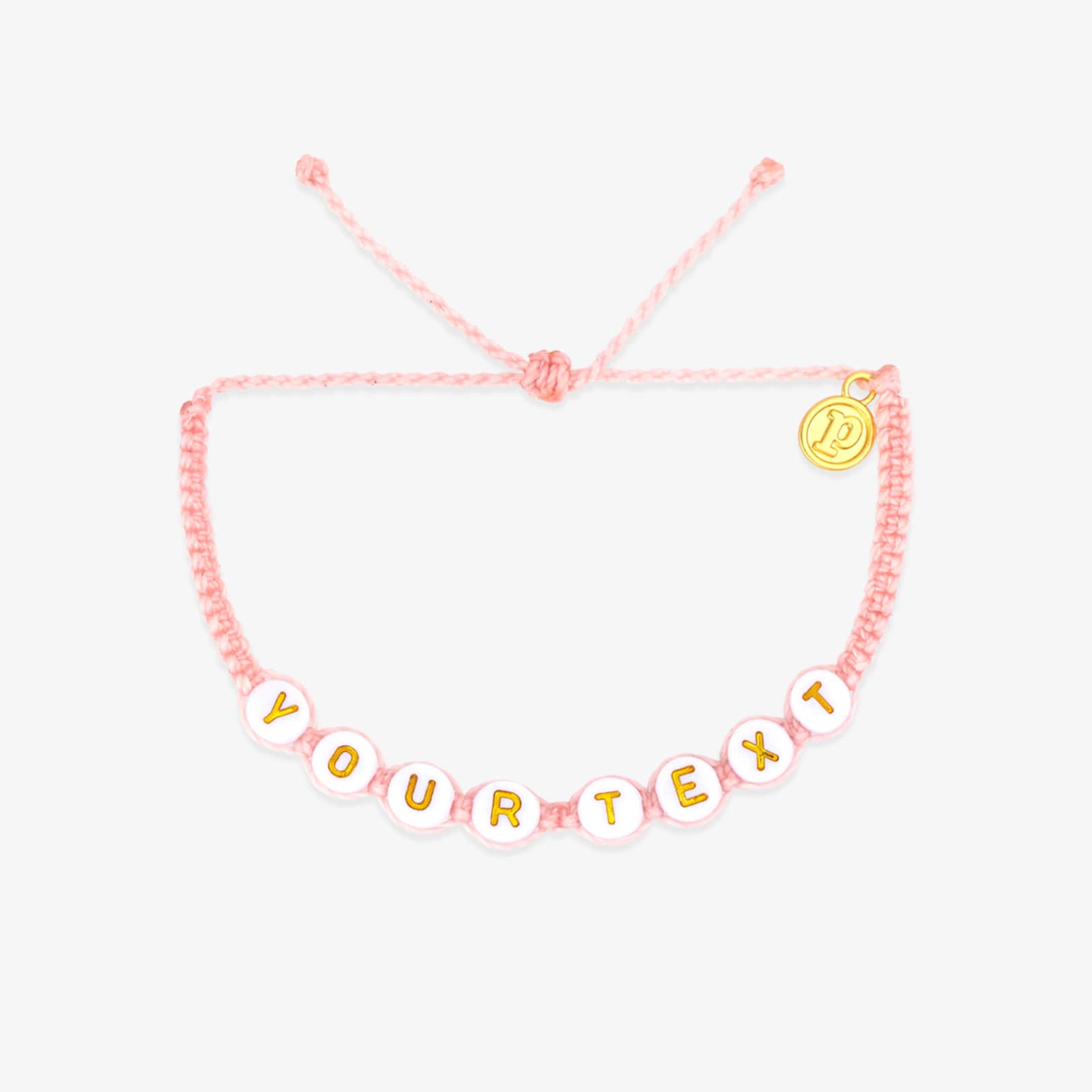 White Alphabet Bead Bracelet - Image 7