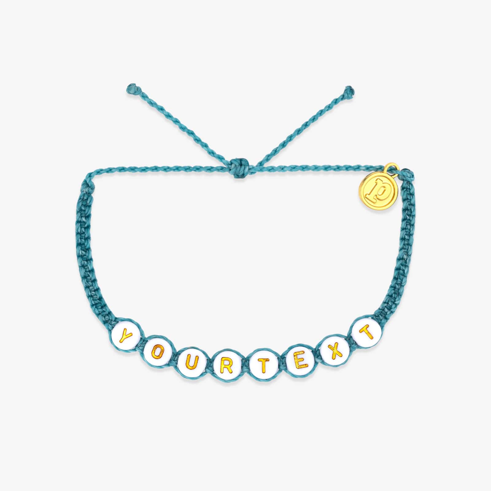 White Alphabet Bead Bracelet - Image 17