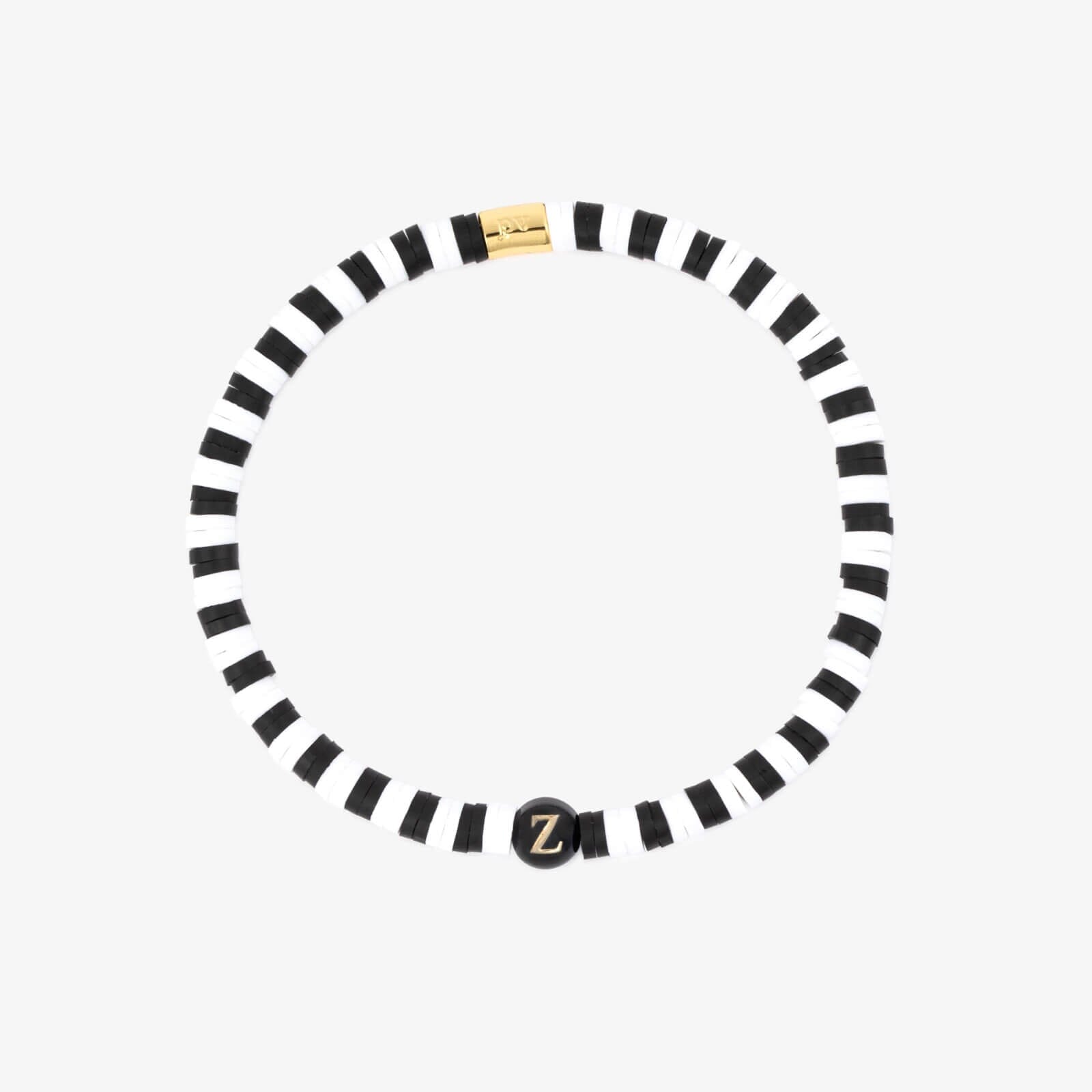 Black and White Alphabet Stretch Bracelet - Image 30