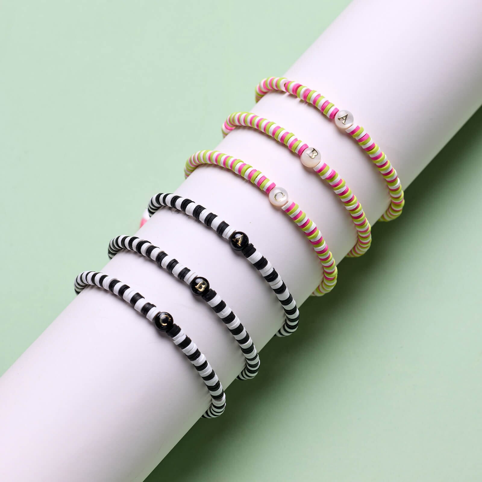 Raspberry Alphabet Stretch Bracelet - Image 5
