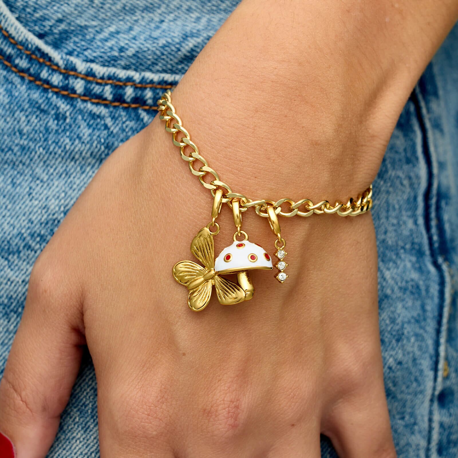 Harper Enamel Mushroom Statement Charm - Image 4