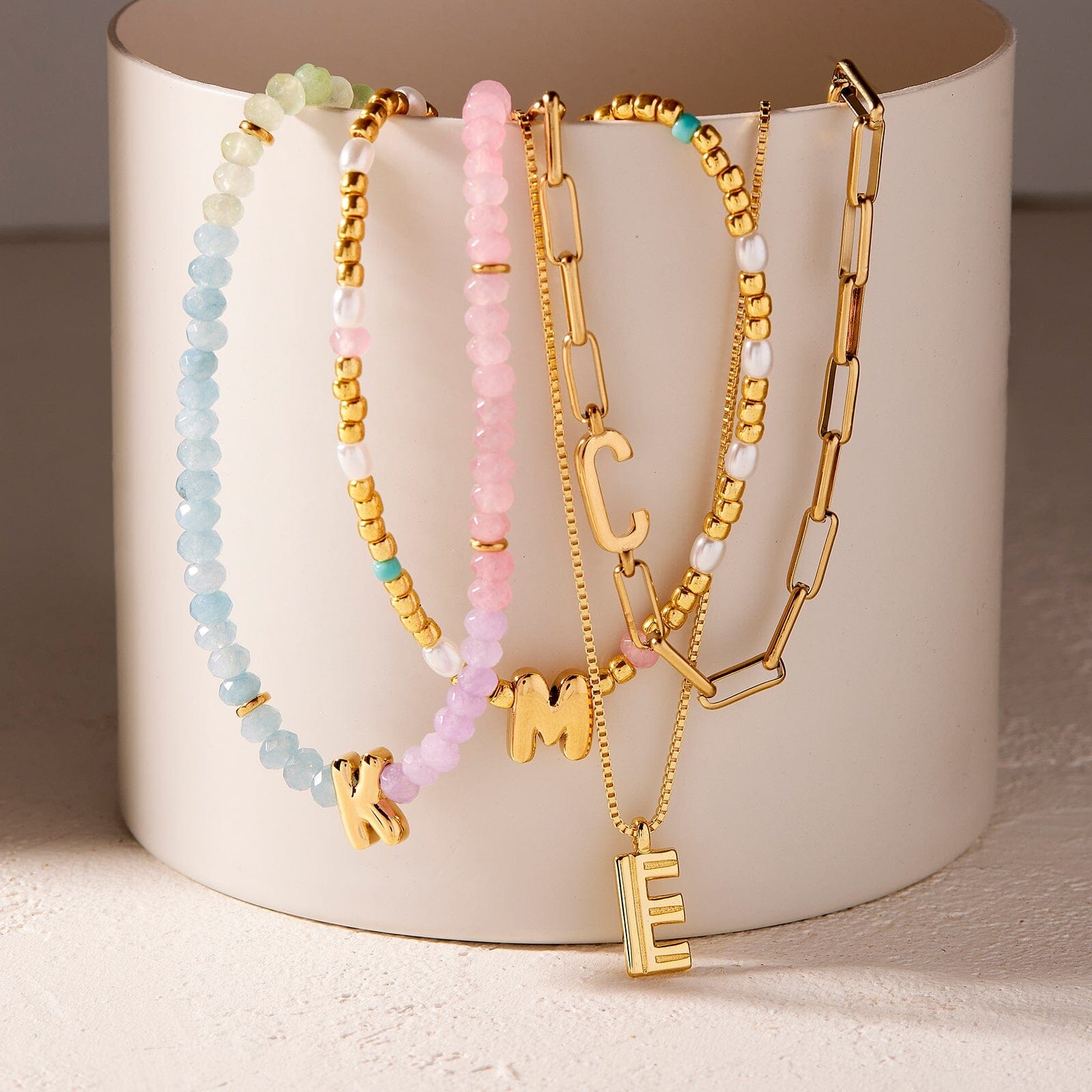 Initial Pearl & Seed Bead Choker - Image 7