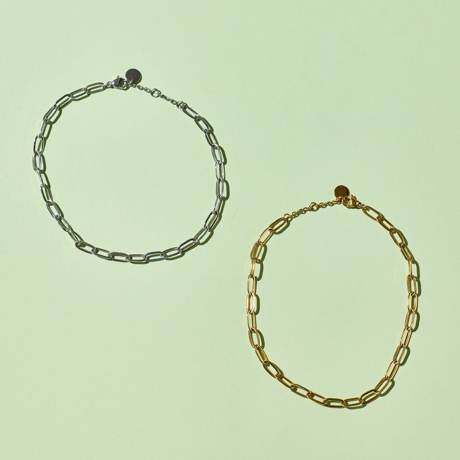 Harper Paperclip Chain Anklet - Image 6