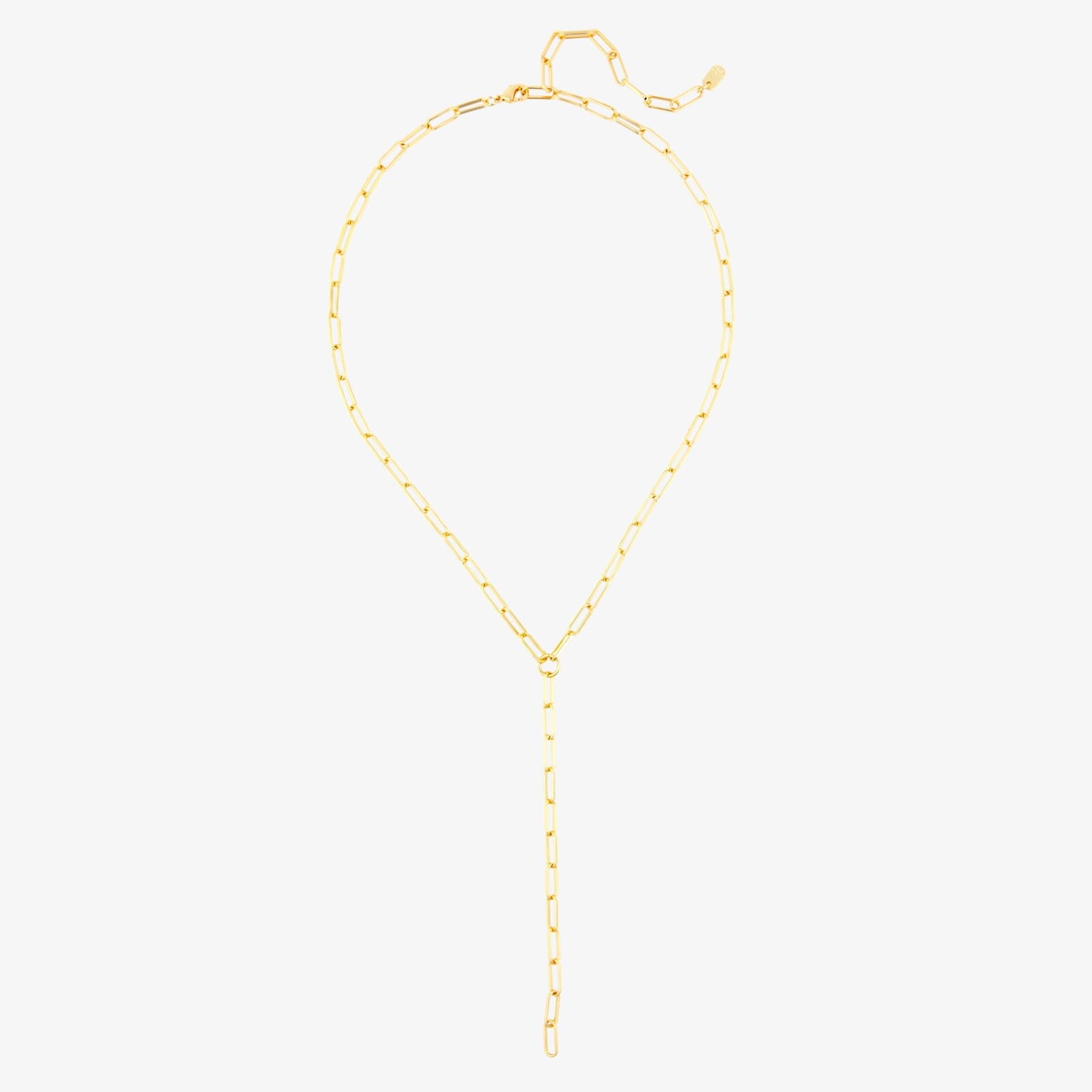 Paperclip Chain Lariat Necklace - Image 5