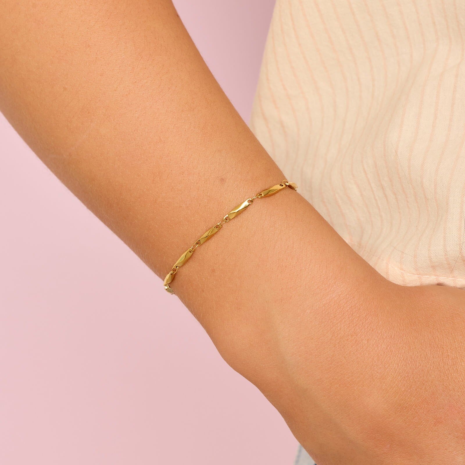 Faceted Bar Chain Bracelet - Image 2