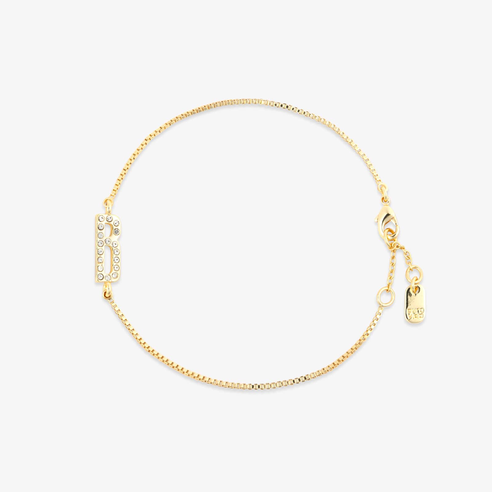Pavé Initial Chain Bracelet - Image 24