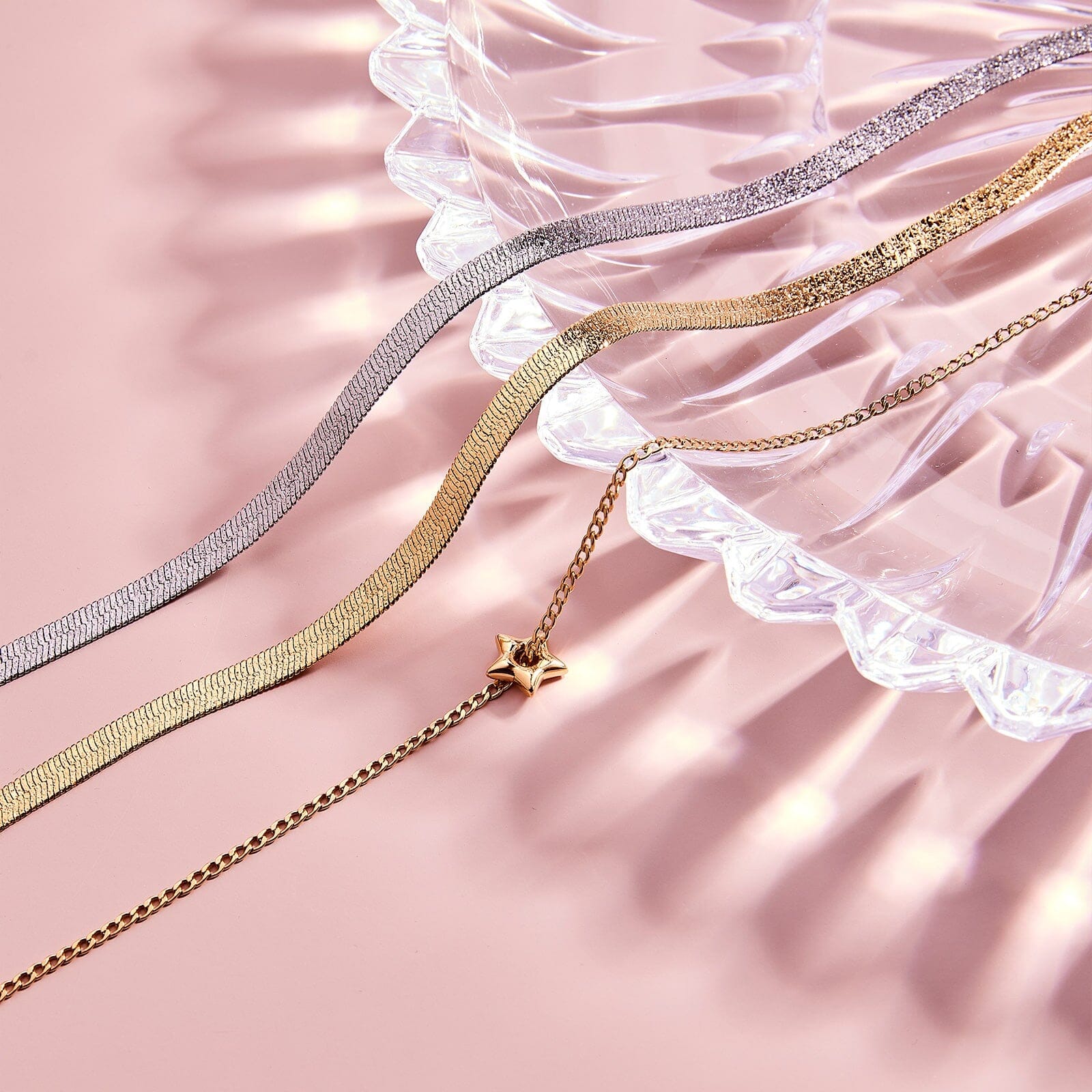 Herringbone Chain Necklace - Image 6