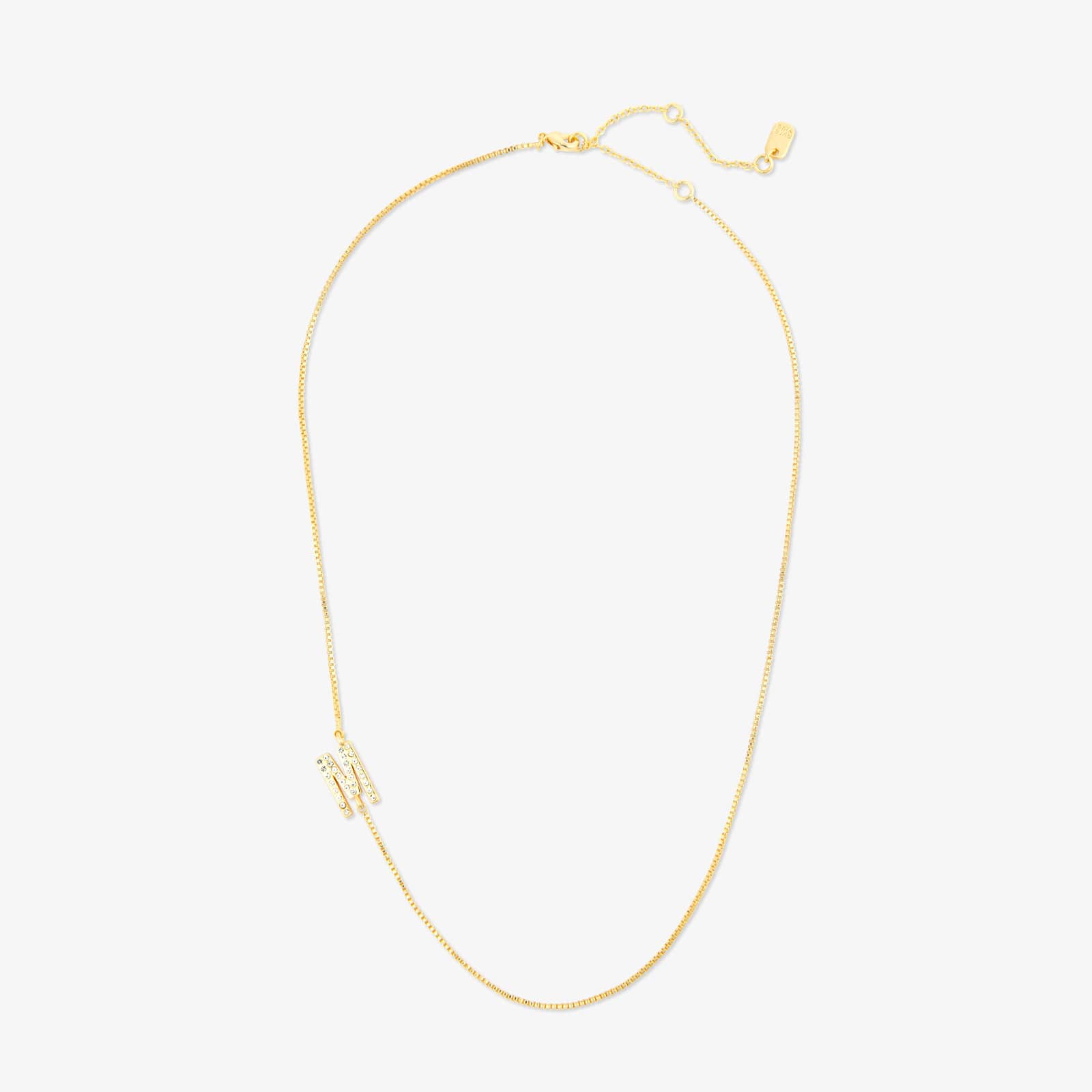 Pavé Initial Box Chain Choker - Image 4