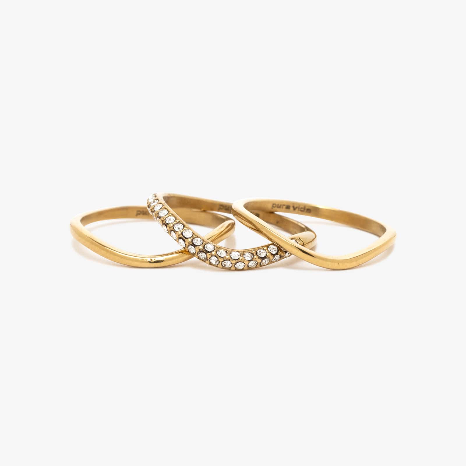 Wavy Pavé Ring Stack - Image 6