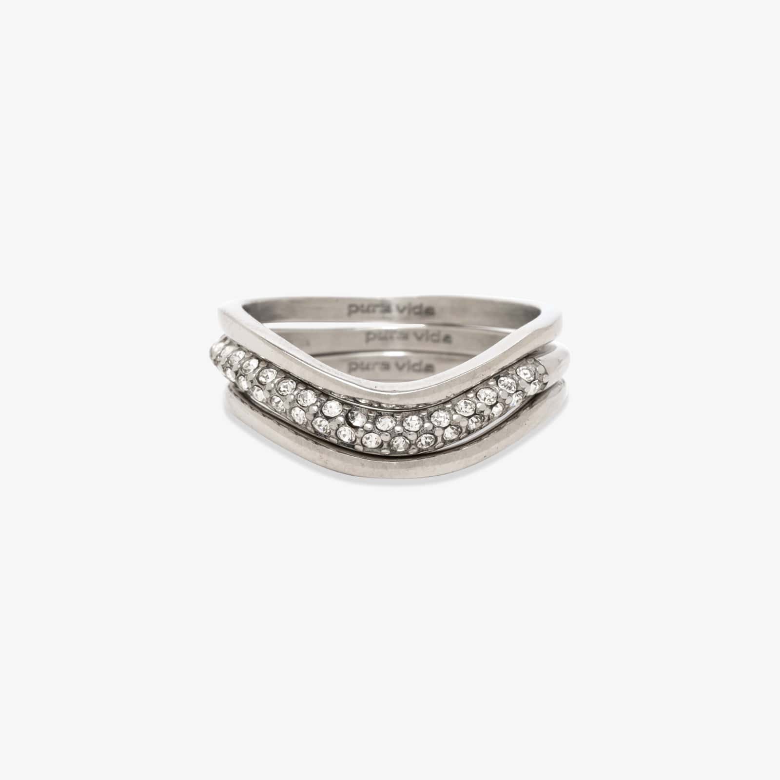 Wavy Pavé Ring Stack - Image 2
