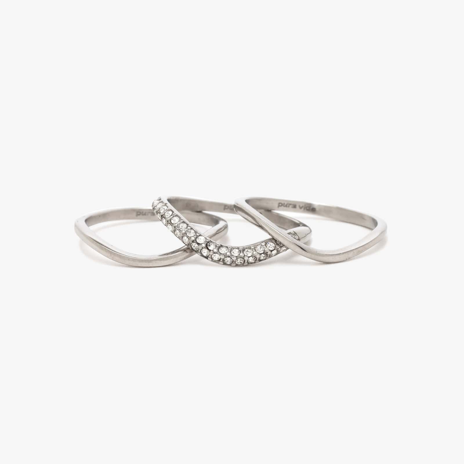 Wavy Pavé Ring Stack - Image 7