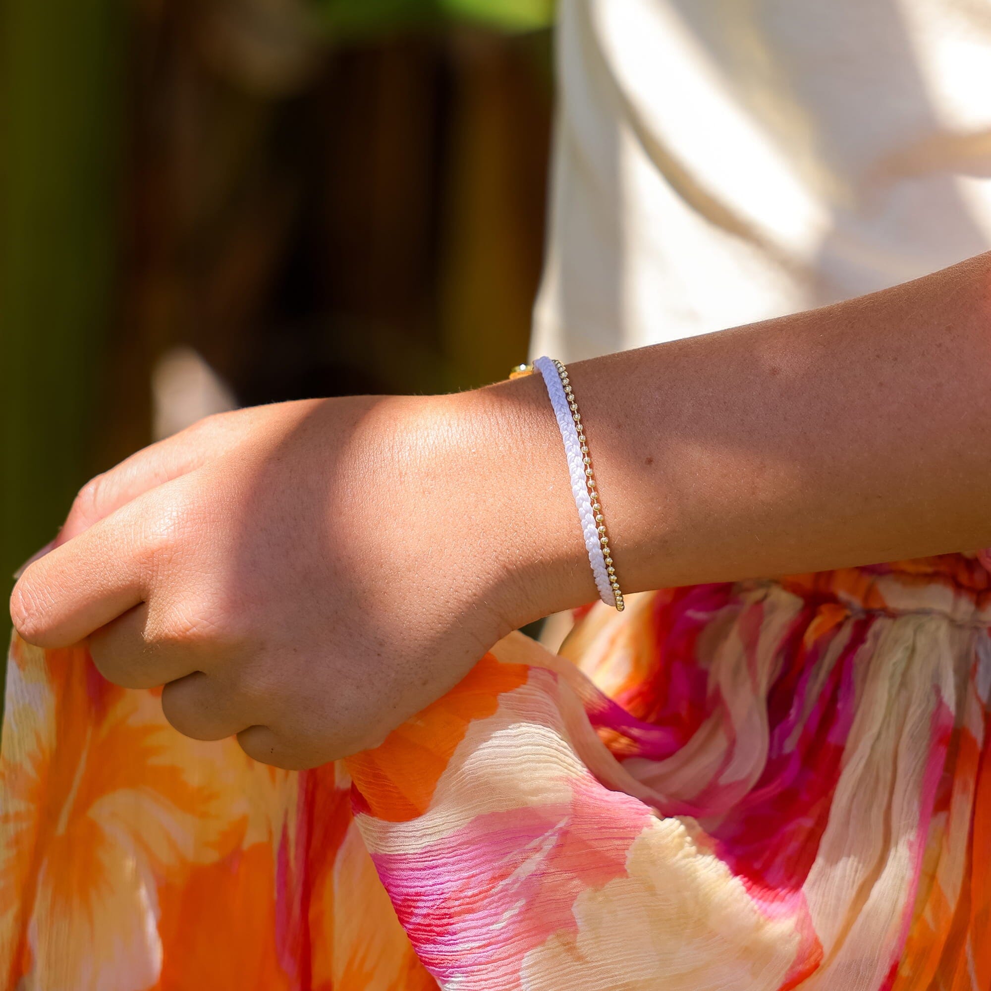 Petite Braid And Bead Bracelet - Image 6